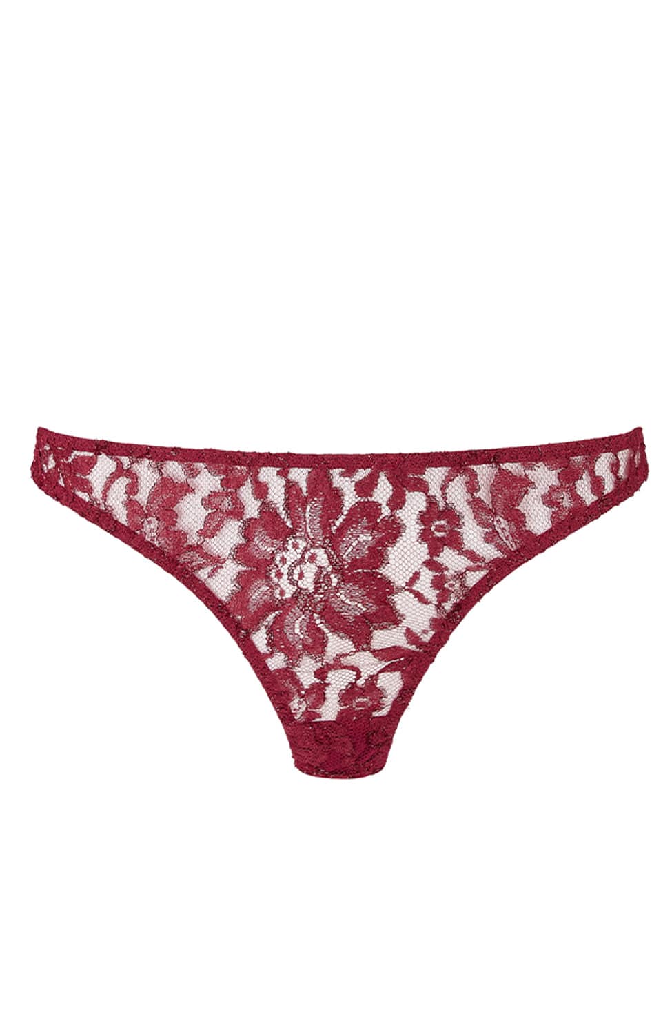 Sheer Lingerie Coco De Mer Underwear Bordeaux / 2502 / XS Naraya Brazilian Knicker