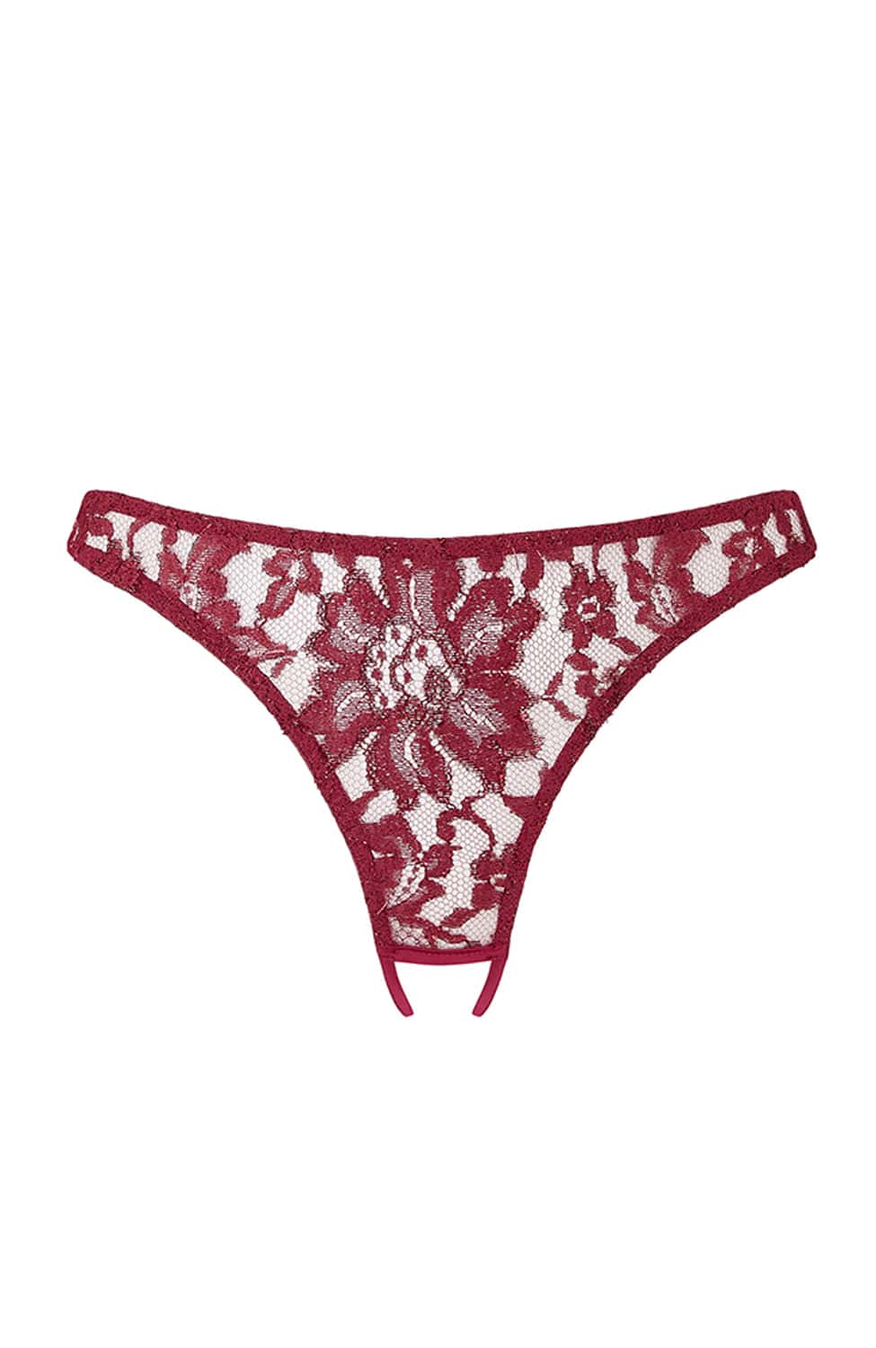 Sheer Lingerie Coco De Mer Underwear Bordeaux / 2502 / S Naraya Open Knicker