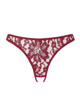 Sheer Lingerie Coco De Mer Underwear Bordeaux / 2502 / S Naraya Open Knicker