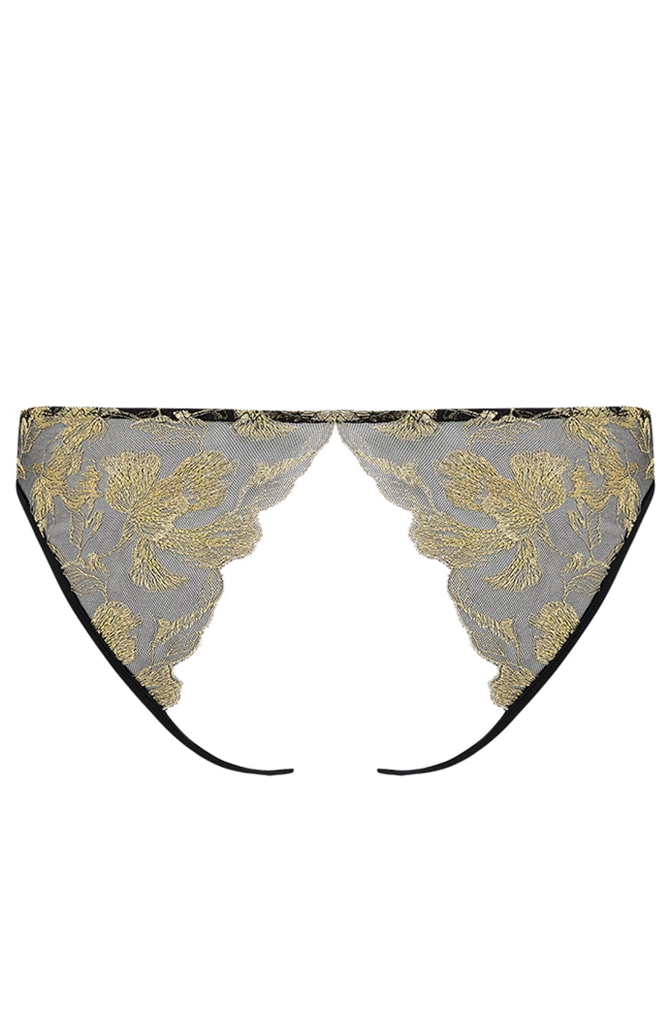 Sheer Lingerie Coco De Mer Underwear Oriana Open Knicker