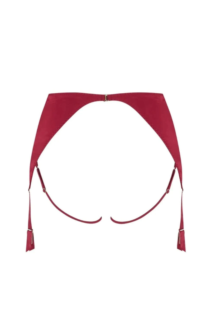 Sheer Lingerie Coco De Mer Underwear Renata High Waist Open Suspender Knicker