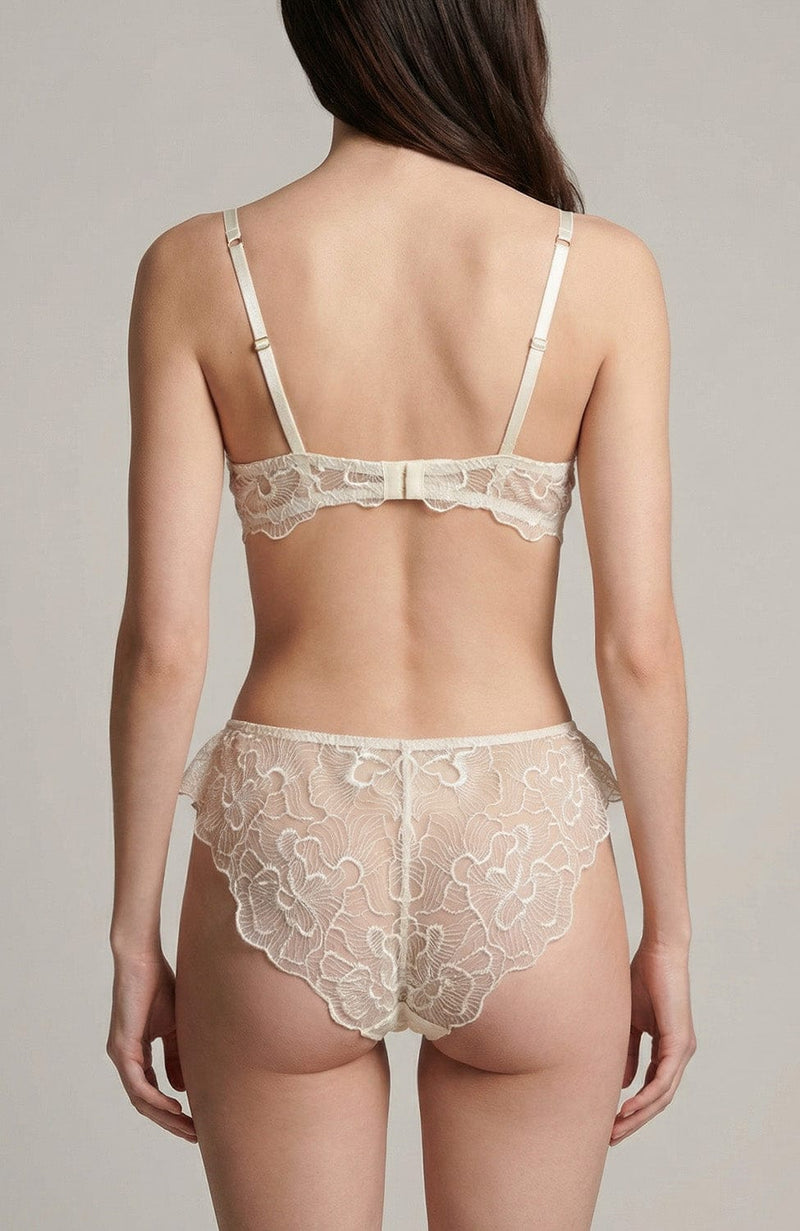 Sheer Lingerie Coco de Mer x Sheer Bras Orchids Half Cup Bra