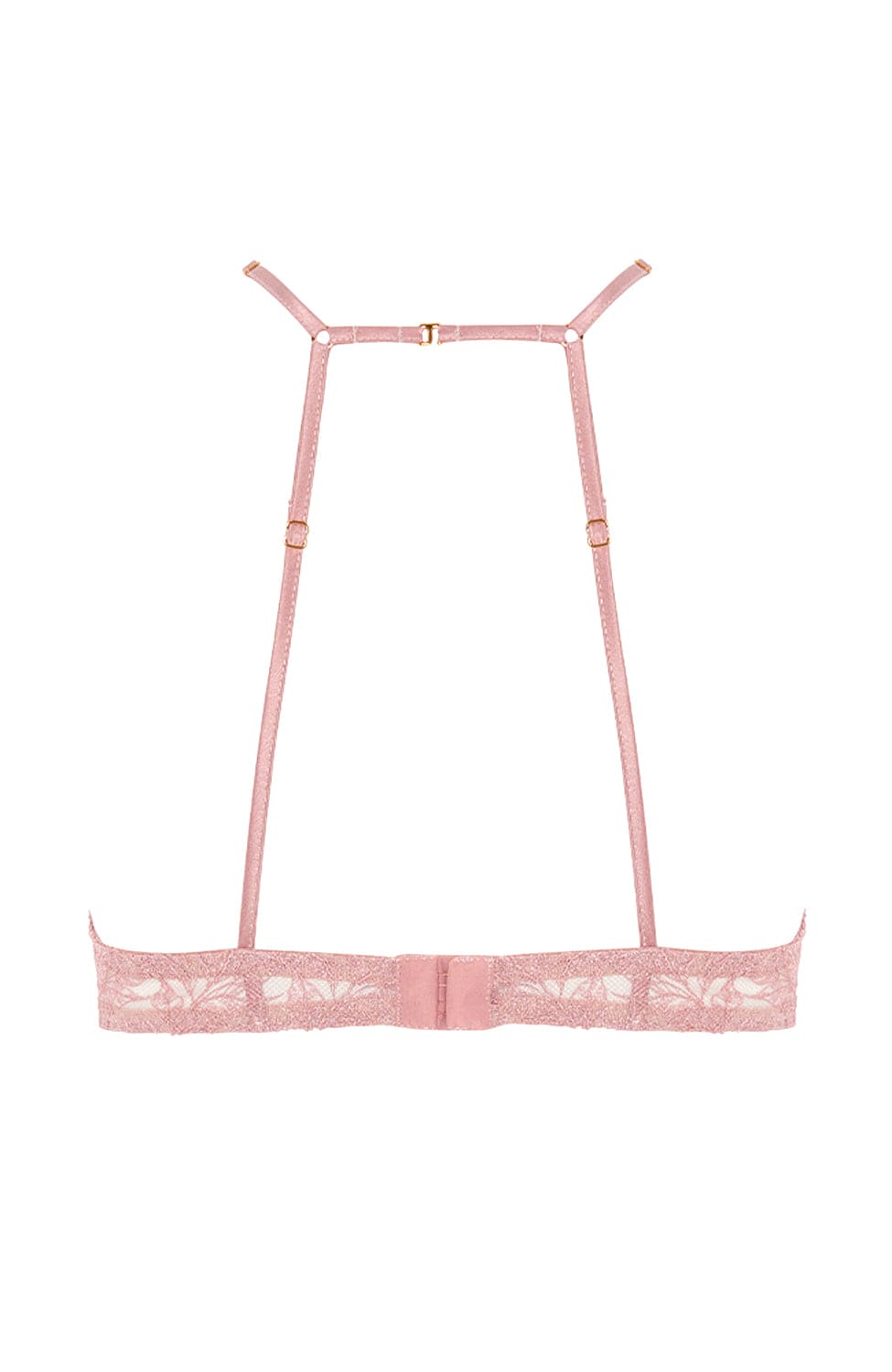 Sheer Lingerie Coco de Mer x Sheer Bras Rose High Neck Plunge Bra