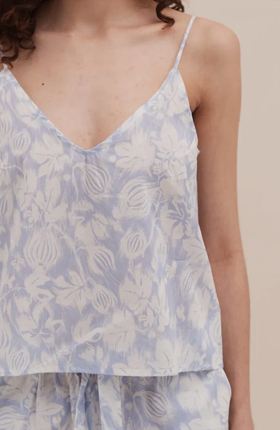 Sheer Lingerie Desmond & Dempsey Loungewear Alma Fig Cami and Wide Leg Set