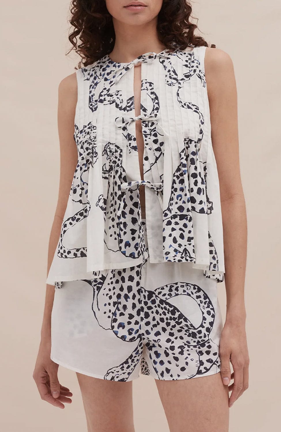 Sheer Lingerie Desmond & Dempsey Loungewear Cream / 1001 / XS Jag Pleated Cami Set