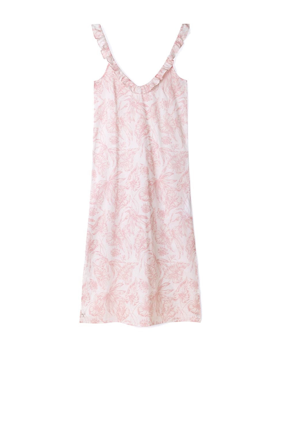 Sheer Lingerie Desmond & Dempsey Loungewear Purist Frill Slip Nightie