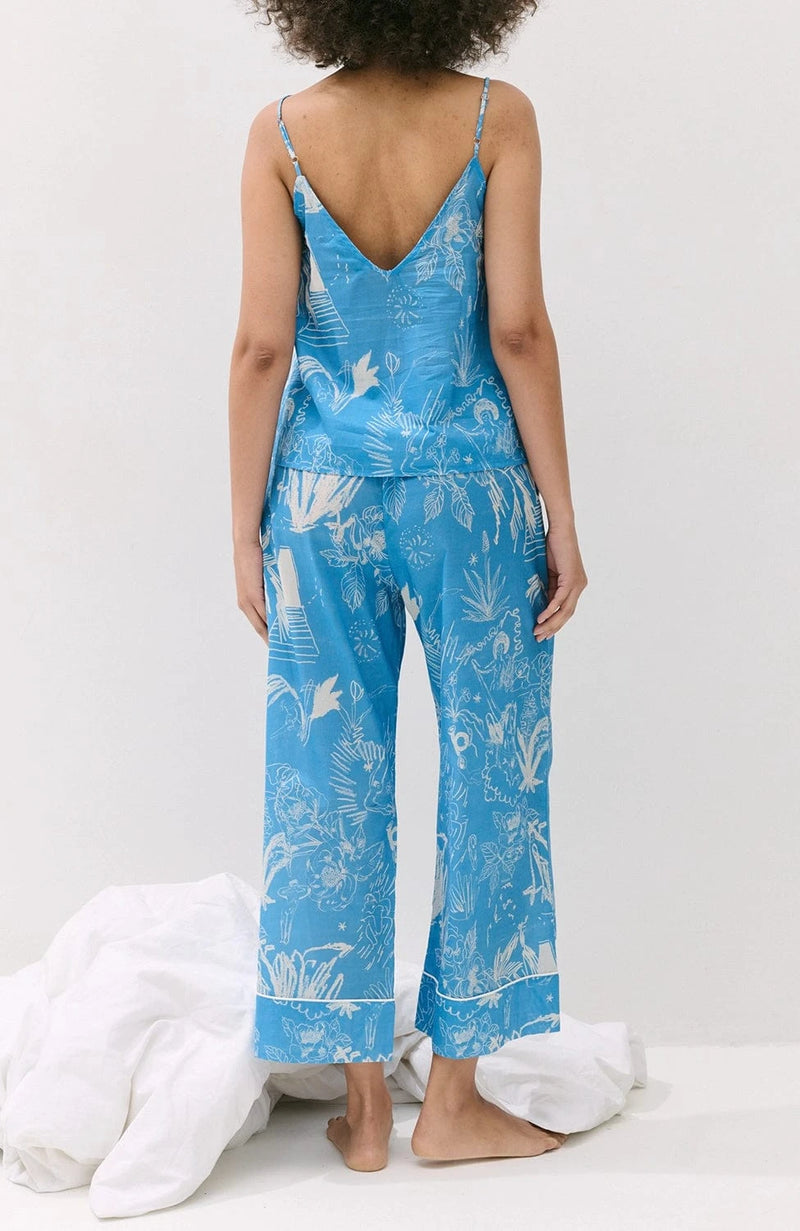 Sheer Lingerie Desmond & Dempsey Loungewear Temple Del Sol Cami & Wide Leg Set