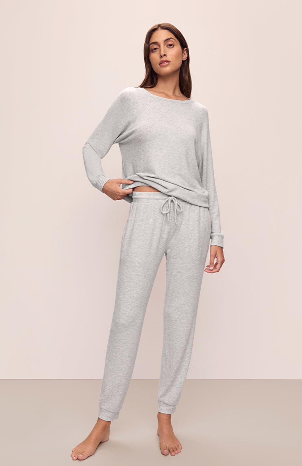 Sheer Lingerie Eberjey Loungewear Cozy Time Crew Neck Pullover & Jogger Set