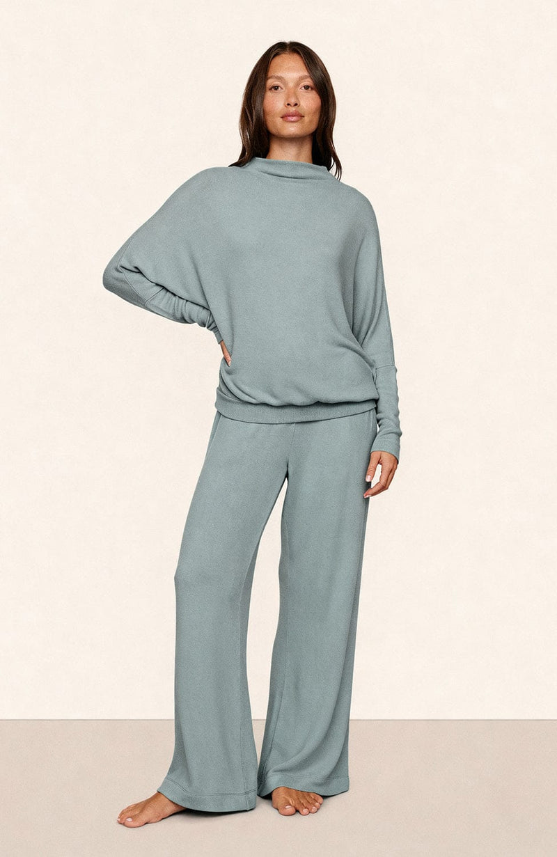 Cozy Time Mockneck Pullover Set-Loungewear-Eberjey-SHEER, SHEER, Luxury lingerie brand, Luxury lingerie Hong Kong, Designer lingerie HK, Designer lingerie online, International luxury lingerie, Luxury lingerie gift ideas, buy lingerie online, Designer lingerie global delivery, Luxury lingerie shipping to Australia, Luxury lingerie shipping to Singapore
