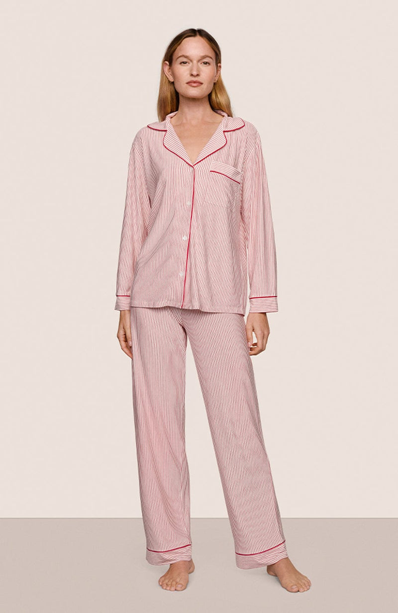 Gisele Long Pajama Set-Loungewear-Eberjey-SHEER, SHEER, Luxury lingerie brand, Luxury lingerie Hong Kong, Designer lingerie HK, Designer lingerie online, International luxury lingerie, Luxury lingerie gift ideas, buy lingerie online, Designer lingerie global delivery, Luxury lingerie shipping to Australia, Luxury lingerie shipping to Singapore