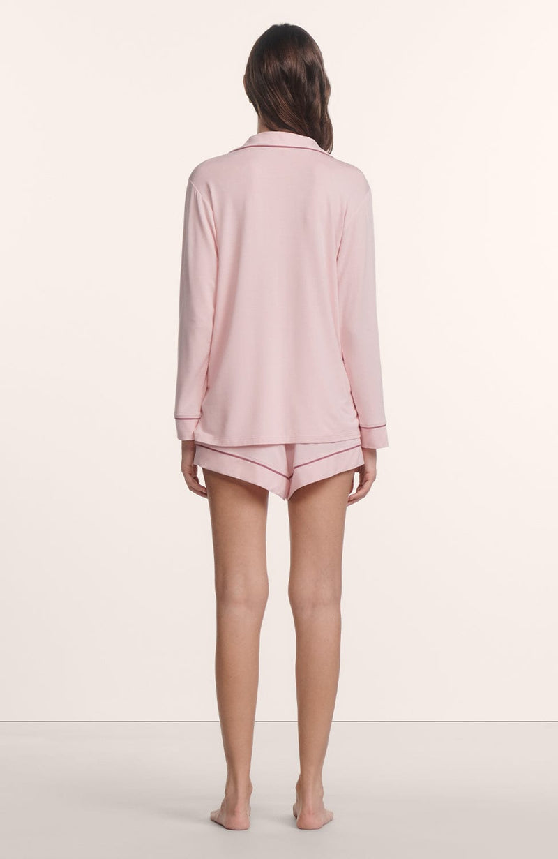 Gisele Long Sleeve Top & Shorts Pajama Set-Loungewear-Eberjey-SHEER, SHEER, Luxury lingerie brand, Luxury lingerie Hong Kong, Designer lingerie HK, Designer lingerie online, International luxury lingerie, Luxury lingerie gift ideas, buy lingerie online, Designer lingerie global delivery, Luxury lingerie shipping to Australia, Luxury lingerie shipping to Singapore