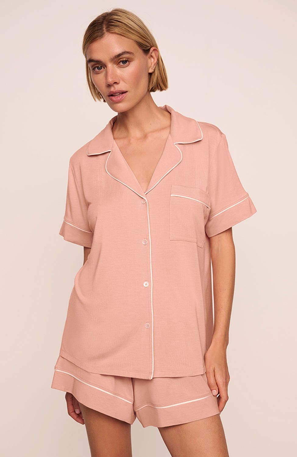 Sheer Lingerie Eberjey Loungewear Velvet Pink / 2502 / XXS Gisele Modal Relaxed Short Pajama Set