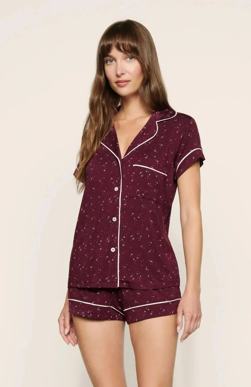 Sheer Lingerie Eberjey Loungewear Gisele Printed Shortie Pyjama