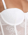 Sheer Lingerie Fleur du Mal Bras Bouquet Lace Bustier Top