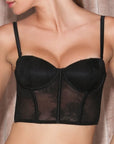 Sheer Lingerie Fleur du Mal Bras Bouquet Lace Bustier Top