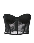 Sheer Lingerie Fleur du Mal Bras Bouquet Lace Bustier Top