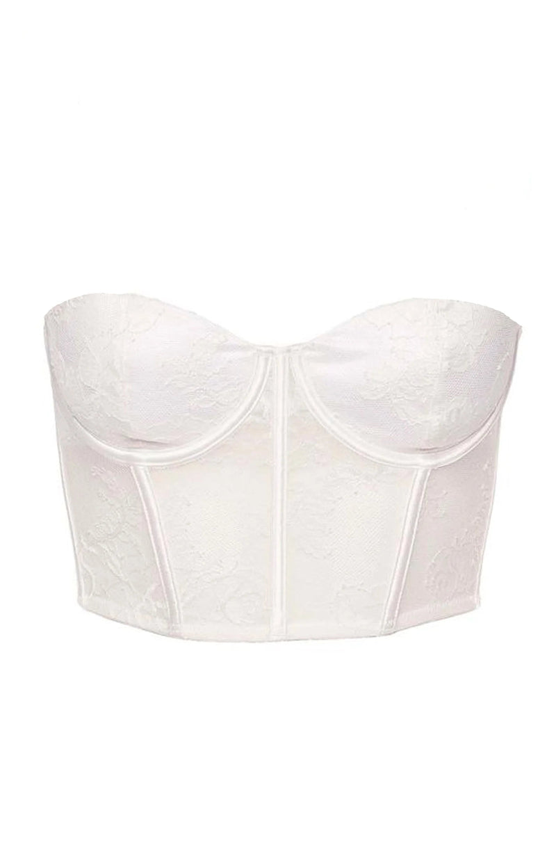 Bouquet Lace Bustier Top-Bras-Fleur du Mal-SHEER, SHEER, Luxury lingerie brand, Luxury lingerie Hong Kong, Designer lingerie HK, Designer lingerie online, International luxury lingerie, Luxury lingerie gift ideas, buy lingerie online, Designer lingerie global delivery, Luxury lingerie shipping to Australia, Luxury lingerie shipping to Singapore