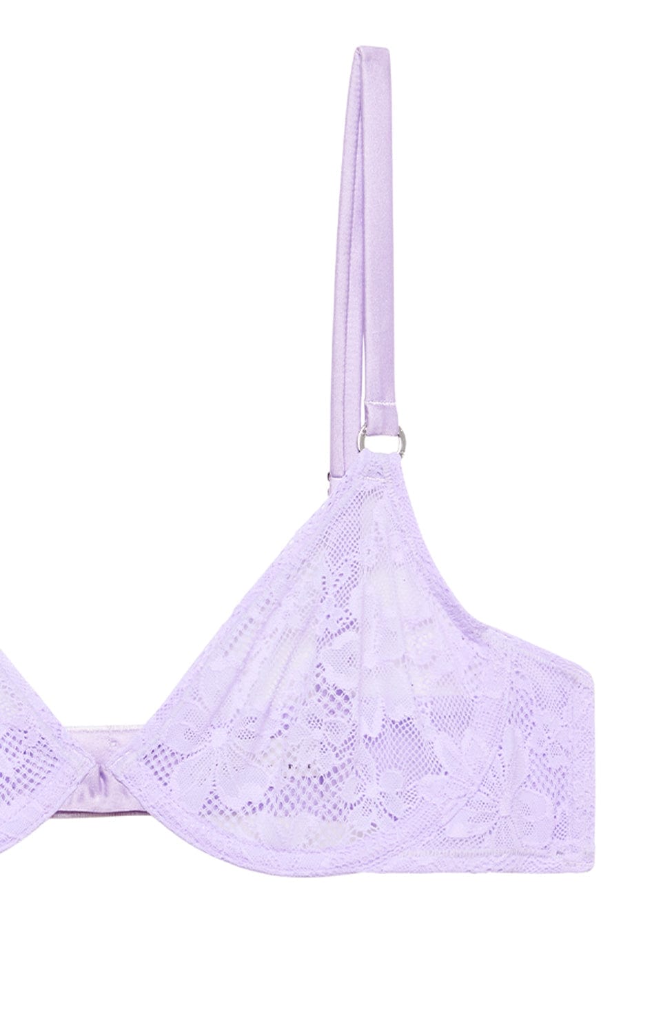 Sheer Lingerie Fleur du Mal Bras Le Stretch Lace Demi Bra