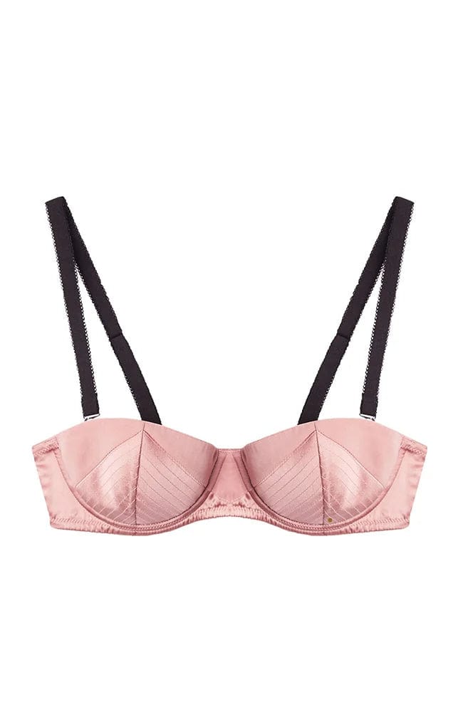 Sheer Lingerie Fleur du Mal Bras Rose Pink / 32D Top Stitch Convertible Bra