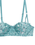 Sheer Lingerie Fleur du Mal Bras Velvet Lily Embroidery Balconette Bra