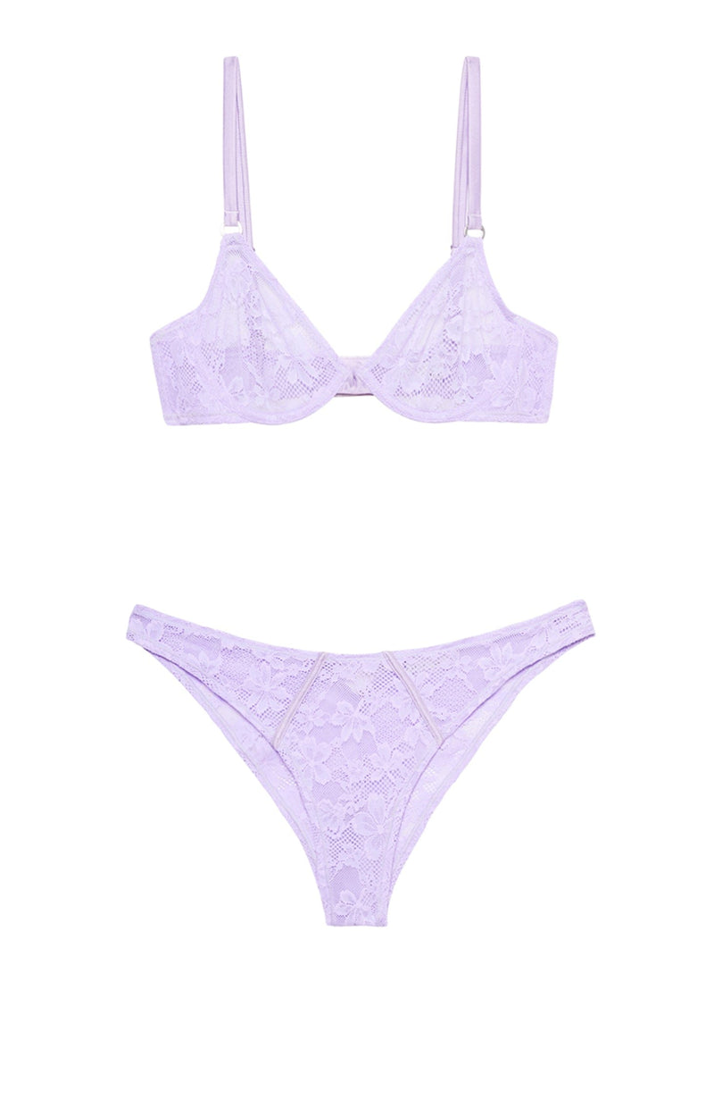 Le Stretch Lace Demi Bra and Cheeky Set-Lingerie Sets-Fleur du Mal-SHEER, SHEER, Luxury lingerie brand, Luxury lingerie Hong Kong, Designer lingerie HK, Designer lingerie online, International luxury lingerie, Luxury lingerie gift ideas, buy lingerie online, Designer lingerie global delivery, Luxury lingerie shipping to Australia, Luxury lingerie shipping to Singapore