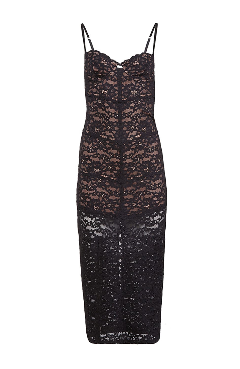 Sheer Lingerie Fleur du Mal Loungewear Charlotte Lace Dress