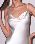 Sheer Lingerie Fleur du Mal Loungewear Cowl Neck Long Slip Dress