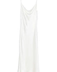 Sheer Lingerie Fleur du Mal Loungewear White / 1001 / XS Cowl Neck Long Slip Dress