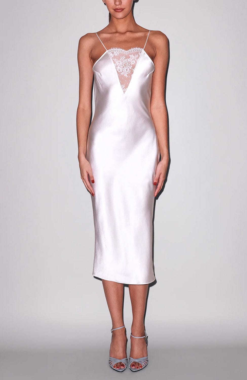 Sheer Lingerie Fleur Du Mal Loungewear Frankie Lace Slip Dress