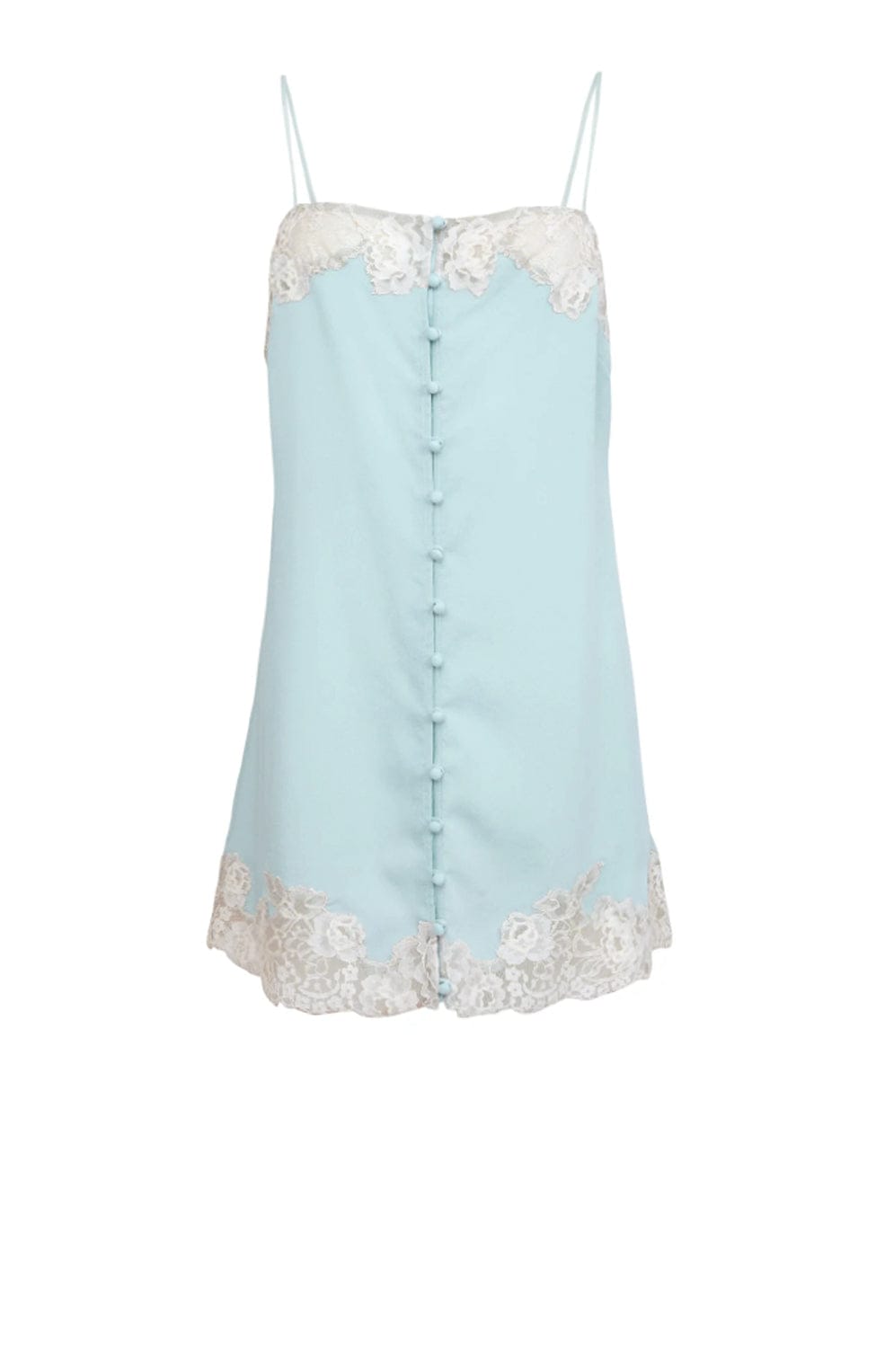 Sheer Lingerie Fleur Du Mal Loungewear Juliet Lace Button Slip