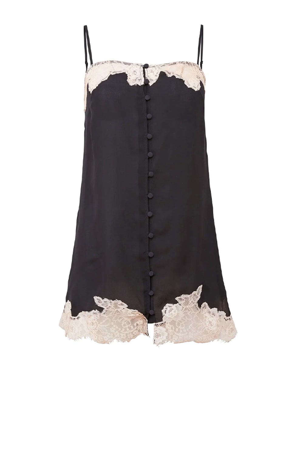 Sheer Lingerie Fleur Du Mal Loungewear Black / XS Juliet Lace Button slip