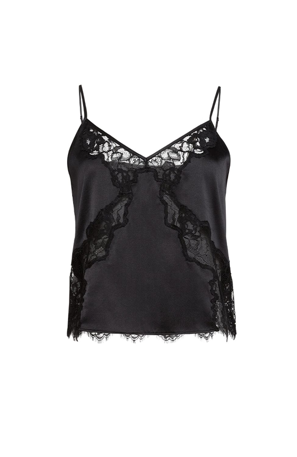 Sheer Lingerie Fleur du Mal Loungewear Juliet Lace Silk Cami