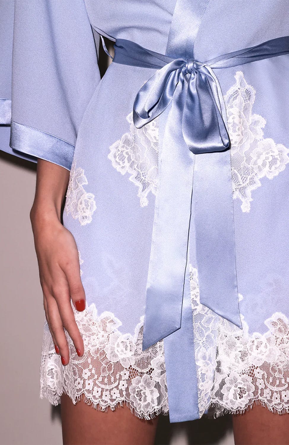 Sheer Lingerie Fleur Du Mal Loungewear Lace Applique Robe