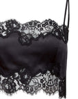 Sheer Lingerie Fleur Du Mal Loungewear Silk and Lace Bandeau Top