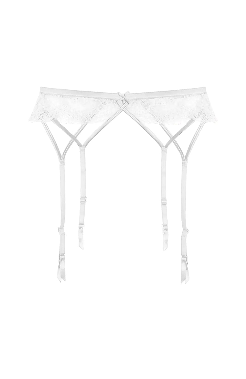 Sheer Lingerie Fleur du Mal Underwear Ivory / 1001 / 1 Frankie Lace Strappy Garter Belt