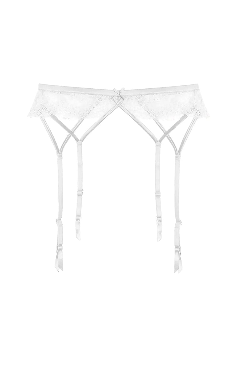 Frankie Lace Strappy Garter Belt-Underwear-Fleur Du Mal-SHEER, SHEER, Luxury lingerie brand, Luxury lingerie Hong Kong, Designer lingerie HK, Designer lingerie online, International luxury lingerie, Luxury lingerie gift ideas, buy lingerie online, Designer lingerie global delivery, Luxury lingerie shipping to Australia, Luxury lingerie shipping to Singapore