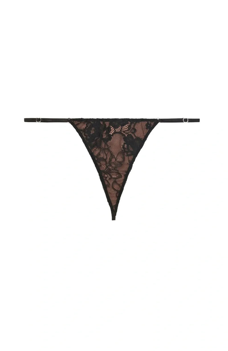 Sheer Lingerie Fleur Du Mal Underwear Juliet Lace V-String