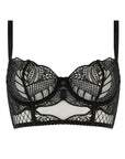 Sheer Lingerie Fleur of England Bras Black / 2402 / S Roxy Longline Bra
