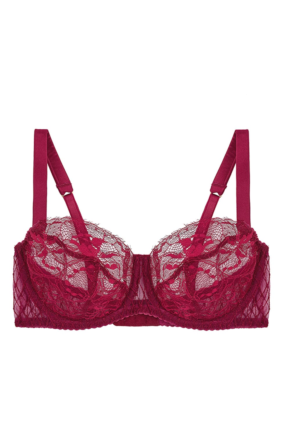 Sheer Lingerie Fleur Of England Bras Red / 32B Simone Balcony Bra
