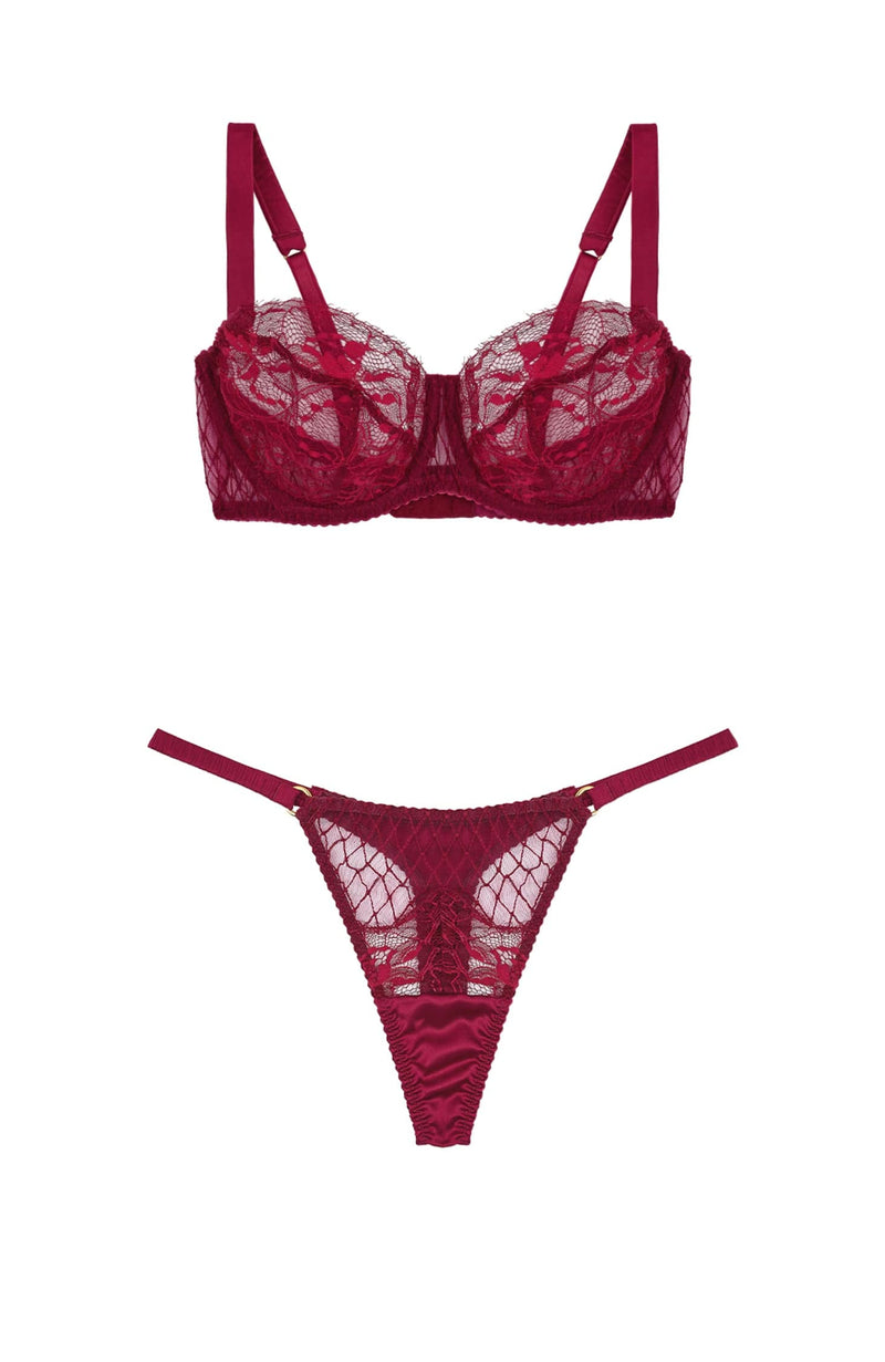 Simone Balcony Bra and Thong Set-Lingerie Sets-Fleur Of England-SHEER, SHEER, Luxury lingerie brand, Luxury lingerie Hong Kong, Designer lingerie HK, Designer lingerie online, International luxury lingerie, Luxury lingerie gift ideas, buy lingerie online, Designer lingerie global delivery, Luxury lingerie shipping to Australia, Luxury lingerie shipping to Singapore