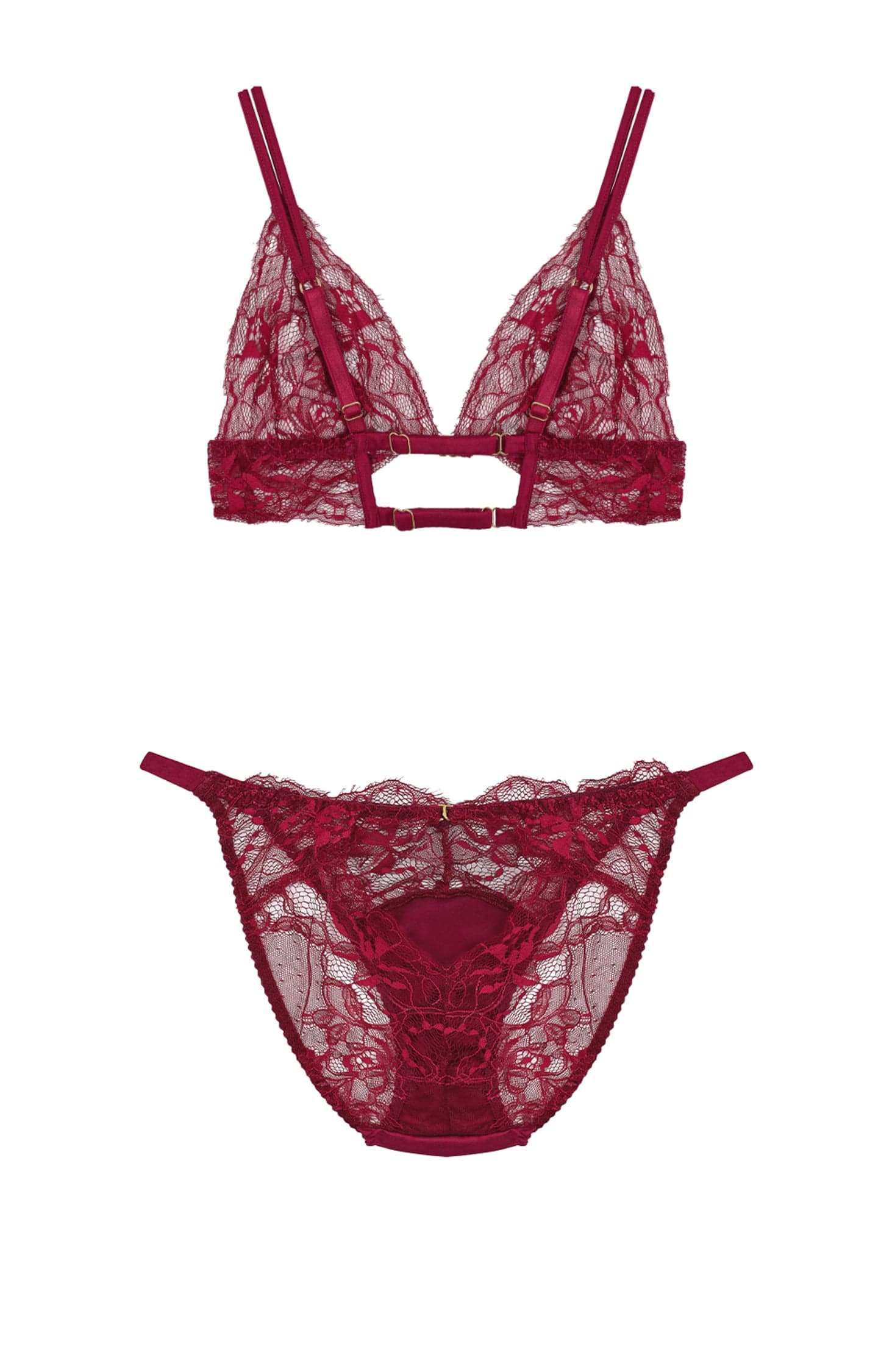 Sheer Lingerie Fleur Of England Lingerie Sets Simone Boudoir Bra and Ouvert Brief Set