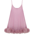 Sheer Lingerie Gilda & Pearl Loungewear Boudoir Rose / S/M Diana Silk and Marabou Feather Babydoll