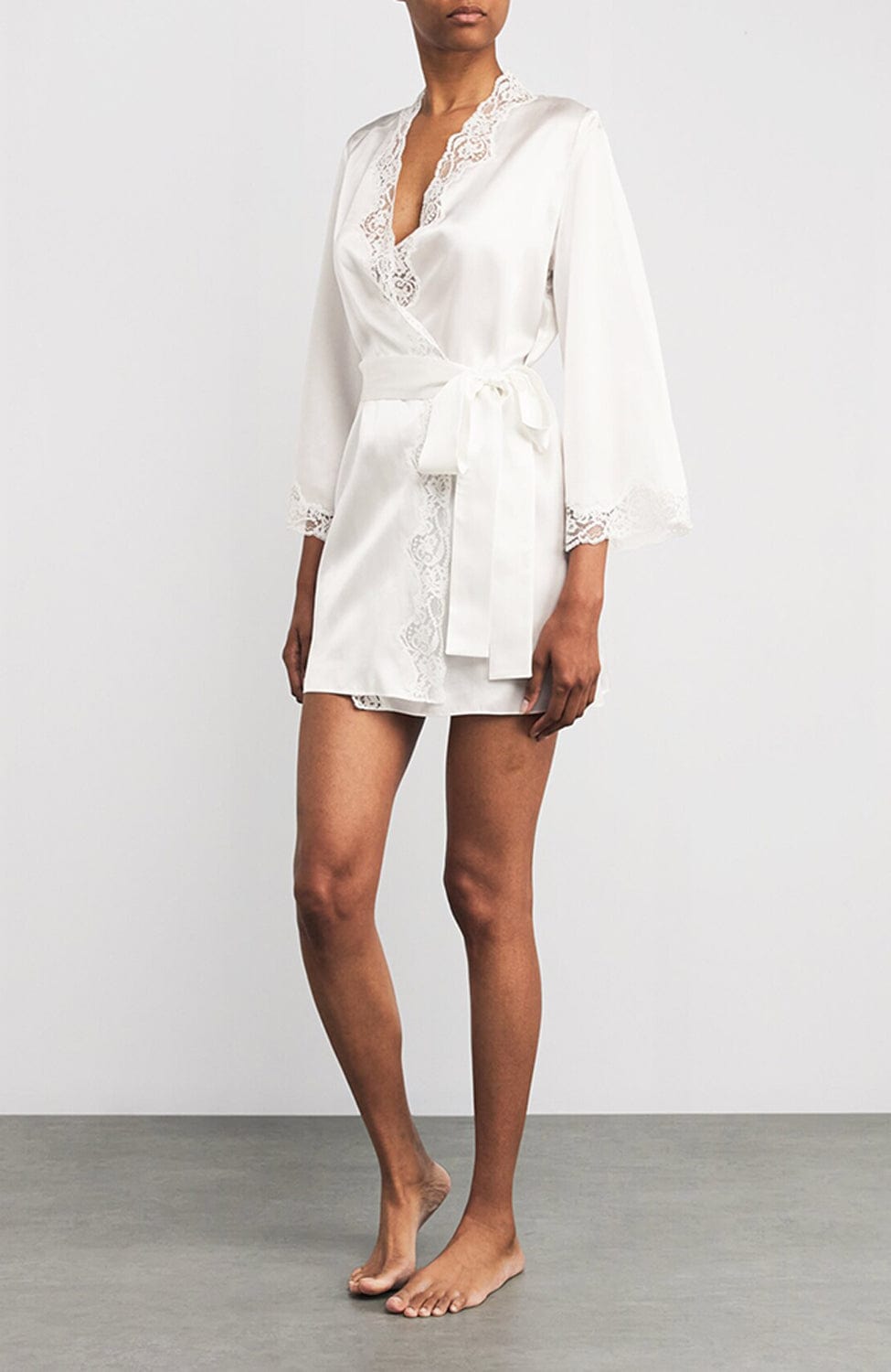 Sheer Lingerie Gilda & Pearl Loungewear In My Boudoir Short Robe