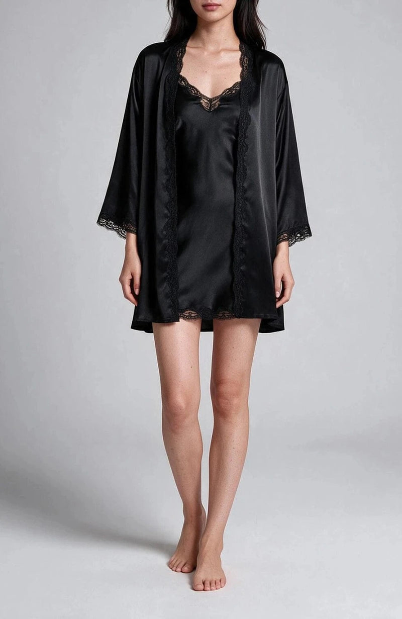 Sheer Lingerie Gilda & Pearl Loungewear In My Boudoir Short Robe