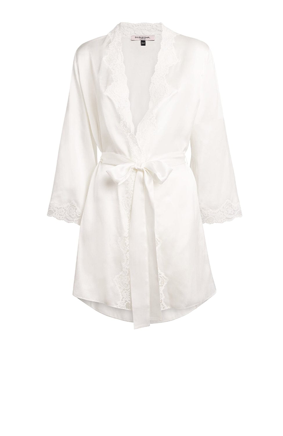 Sheer Lingerie Gilda & Pearl Loungewear Ivory / S/M In My Boudoir Short Robe