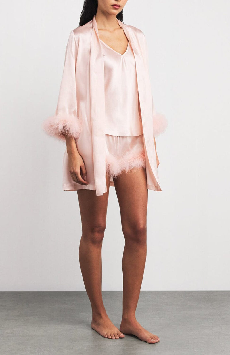 Taylor Short Robe-Loungewear-Gilda & Pearl-SHEER, SHEER, Luxury lingerie brand, Luxury lingerie Hong Kong, Designer lingerie HK, Designer lingerie online, International luxury lingerie, Luxury lingerie gift ideas, buy lingerie online, Designer lingerie global delivery, Luxury lingerie shipping to Australia, Luxury lingerie shipping to Singapore