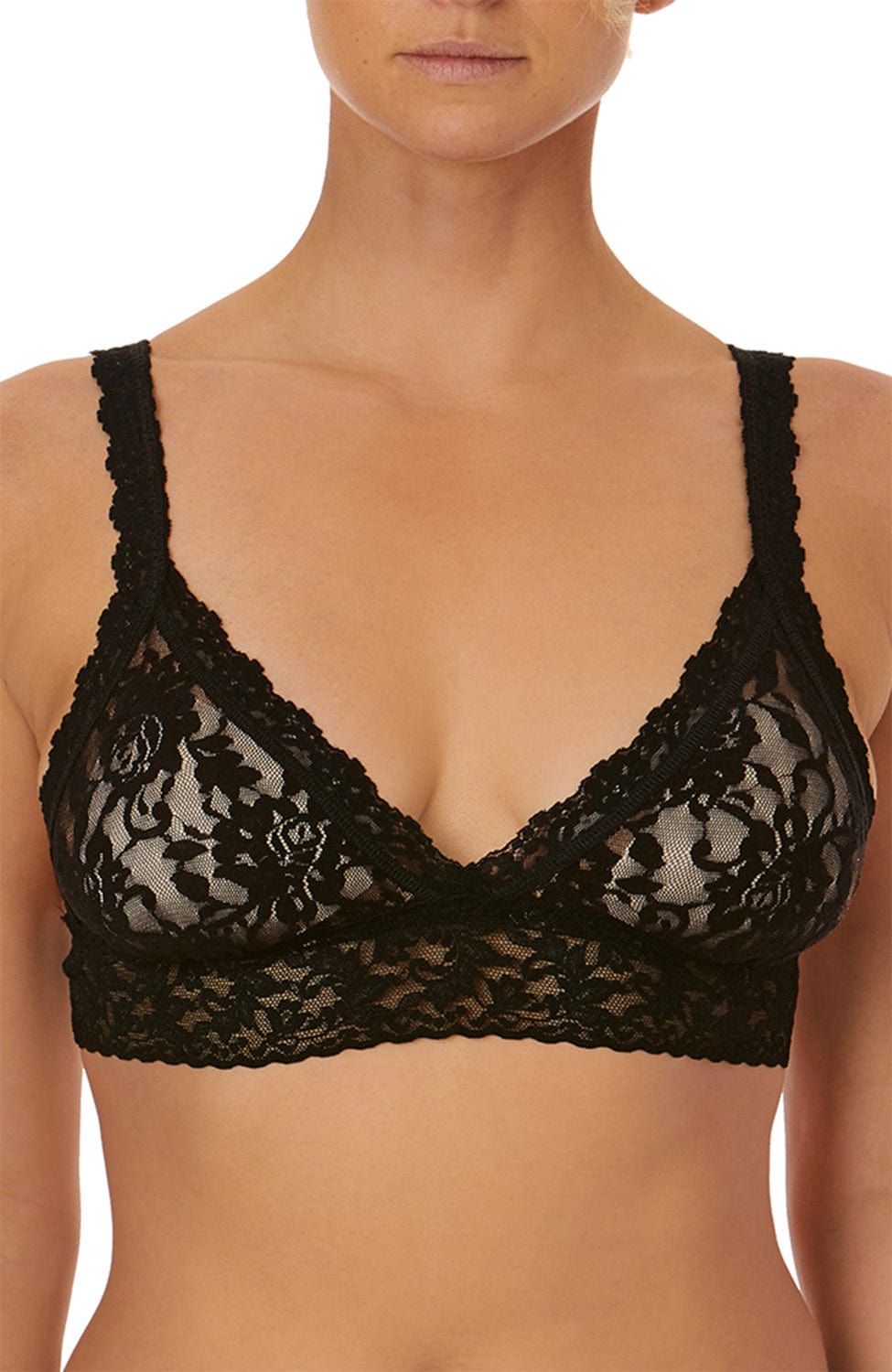 Sheer Lingerie Hanky Panky Bras Signature Lace Padded Crossover Bralette