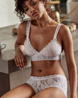 Sheer Lingerie Hanky Panky Bras Signature Lace Padded Crossover Bralette