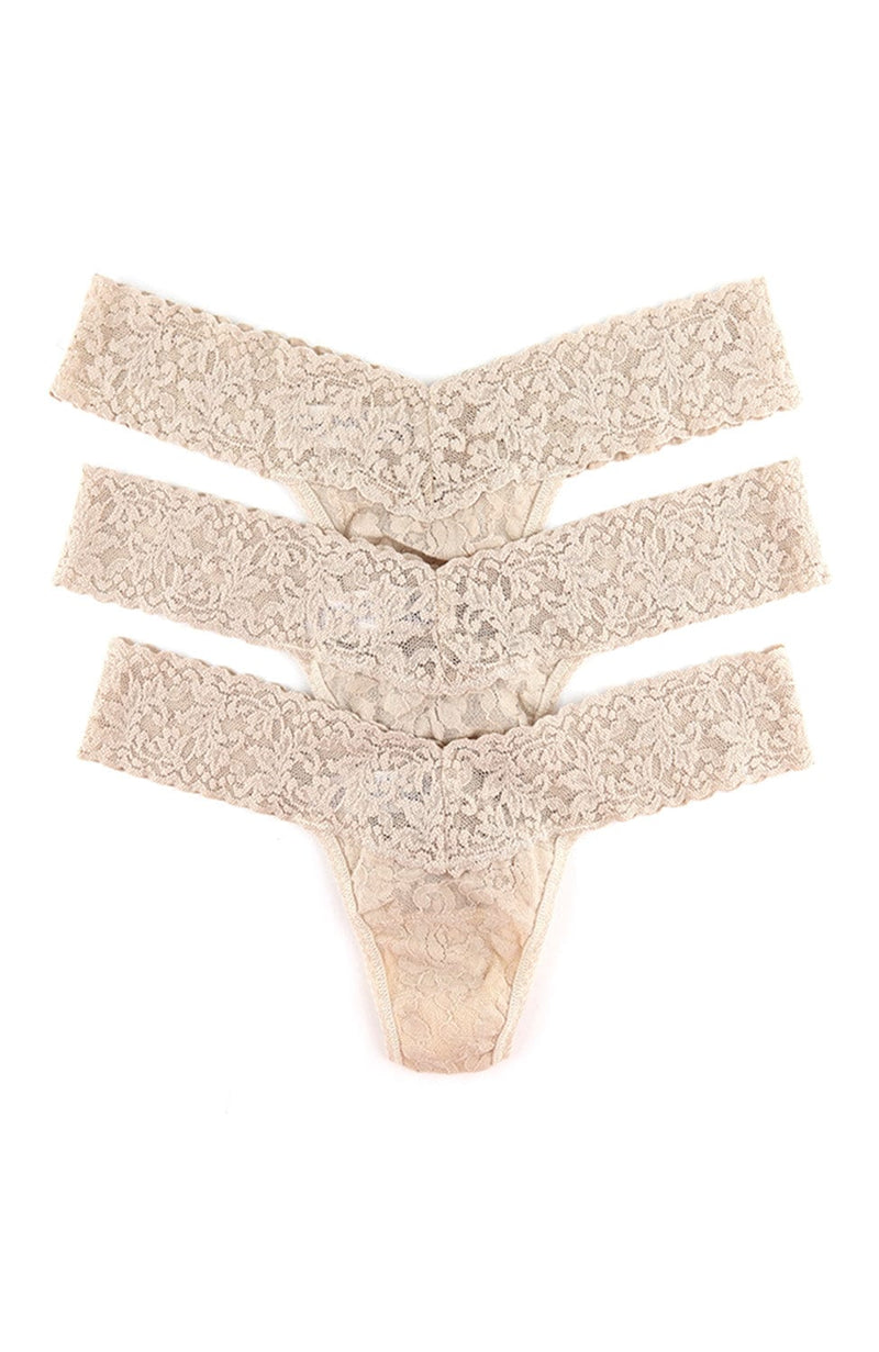 Signature Lace Low Rise Thong 3 Pack-Underwear-Hanky Panky-SHEER, SHEER, Luxury lingerie brand, Luxury lingerie Hong Kong, Designer lingerie HK, Designer lingerie online, International luxury lingerie, Luxury lingerie gift ideas, buy lingerie online, Designer lingerie global delivery, Luxury lingerie shipping to Australia, Luxury lingerie shipping to Singapore