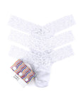Sheer Lingerie Hanky Panky Underwear White / 1001 / O/S Signature Lace Low Rise Thong 3 Pack